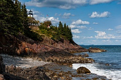 Owls Head Lighthouse Over Rocky Cliffs During Low Tide